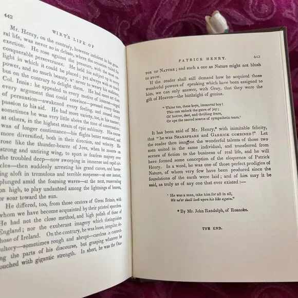 Sketches of the Life and Character of Patrick Henry - William Wirt. 1998 Reprint - Picture 9 of 10